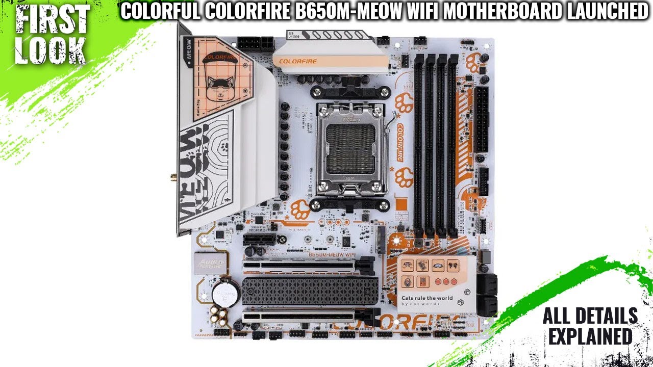 COLORFUL COLORFIRE B650M-MEOW WIFI Motherboard Launched
