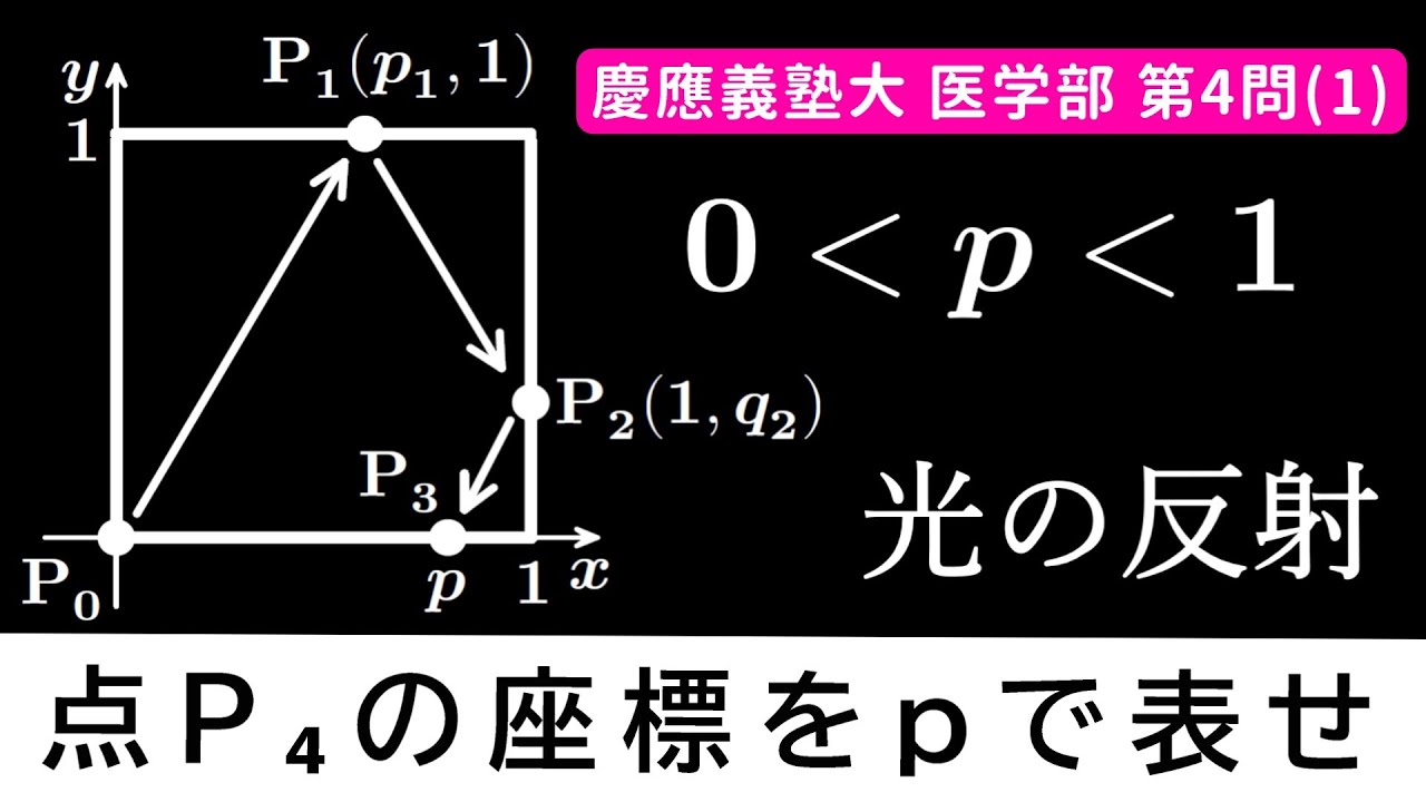 難易度】2025年 慶應義塾大学 医学部 数学 第4問(1) - YouTube