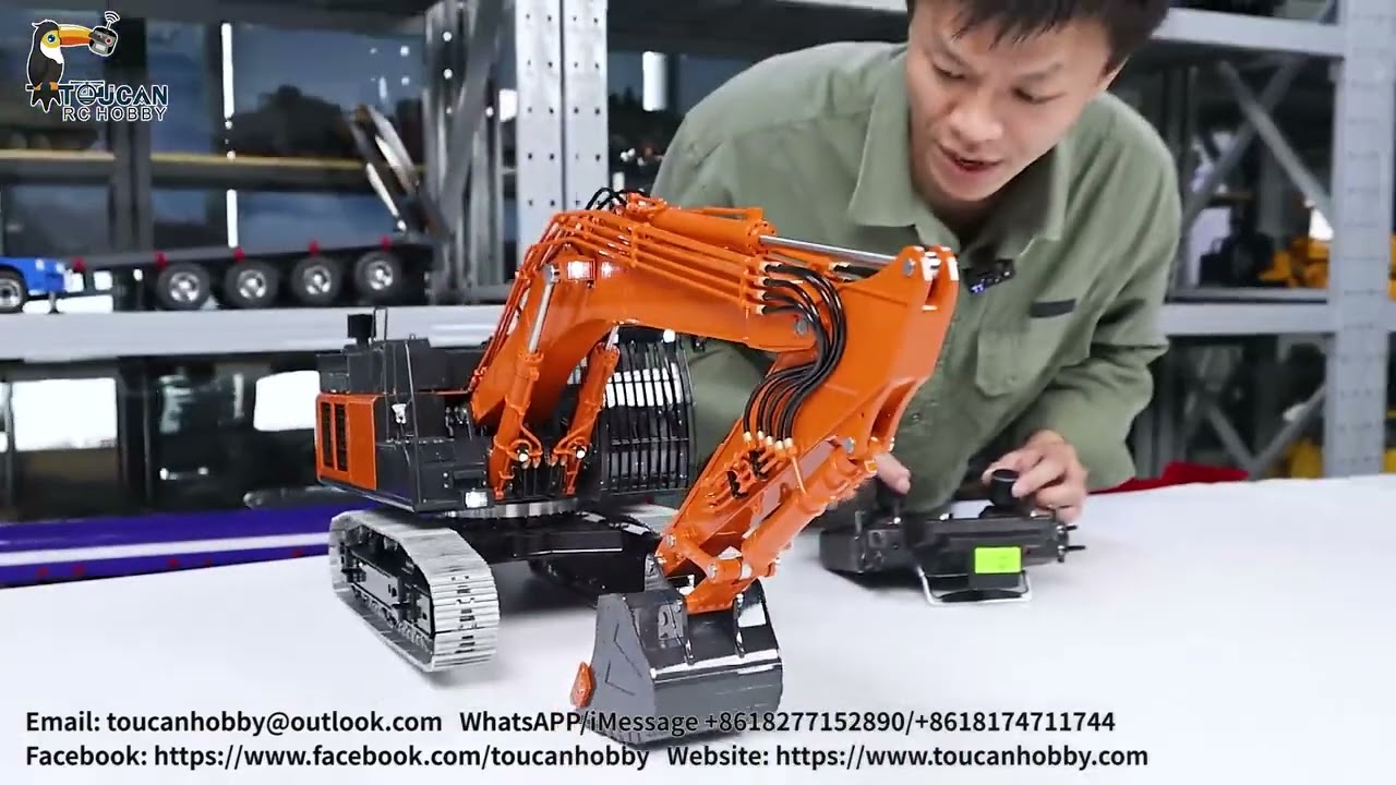 Detailed review of new LESU ZX490 RC hydraulic excavator - YouTube