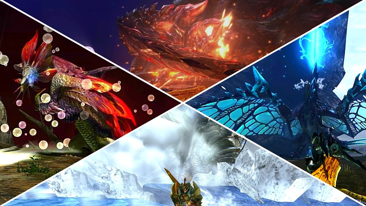 MHXX】全二つ名モンスター 大技・必殺技集 - YouTube