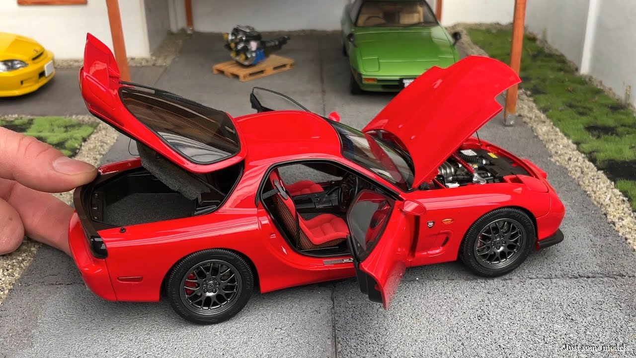 1:18 Mazda RX-7 Spirit R (FD3S), Blaze red - Polar Master