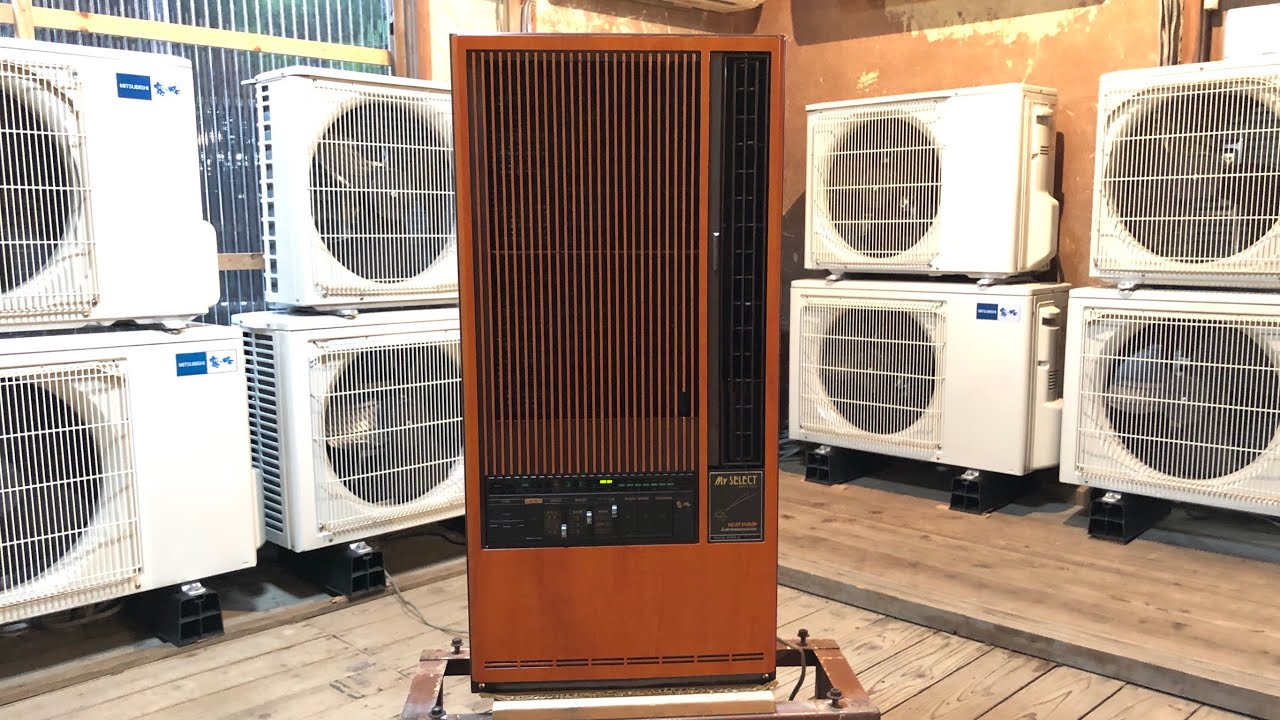 昭和レトロ 三菱電機 霧ヶ峰 ウインドエアコン - YouTube
