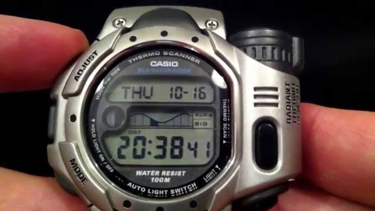 Casio Thermo Scanner Watch SPF-10 - YouTube