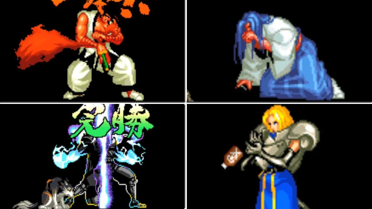 Samurai Shodown IV - All Honorable Death and Fatal Flash - YouTube