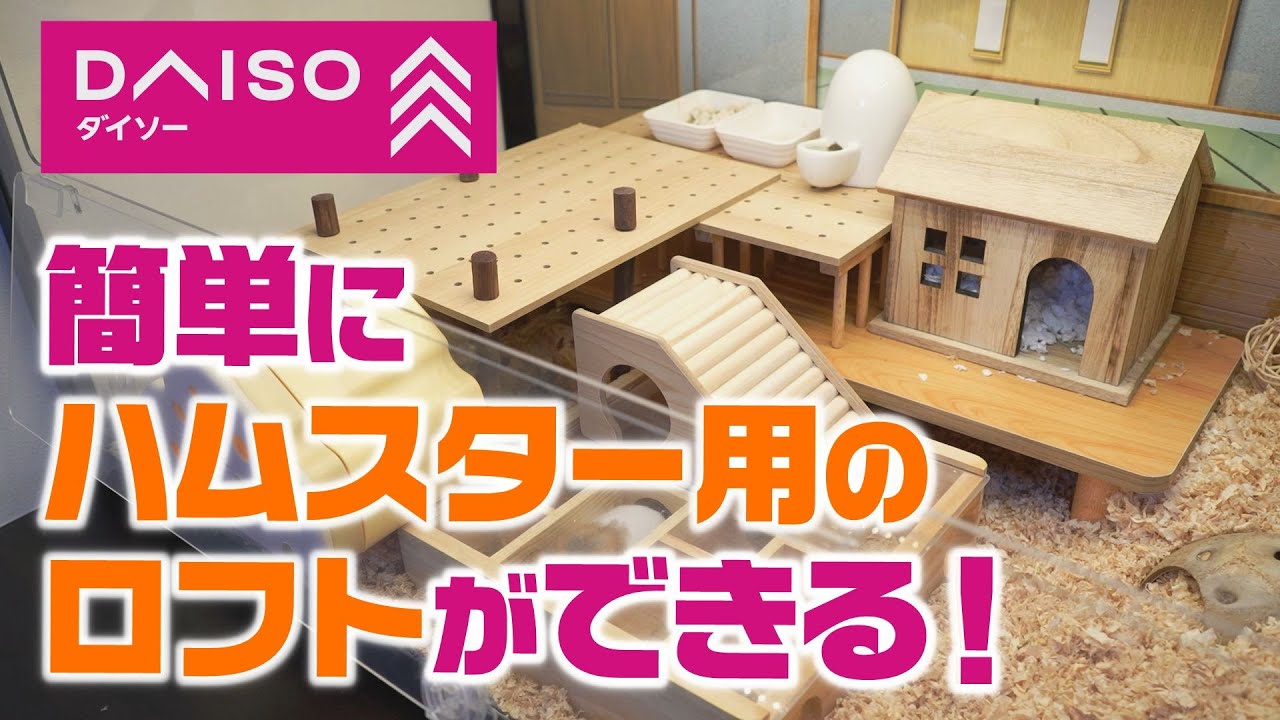 100均】簡単DIYでハムスター用のロフトができる！～You can create a