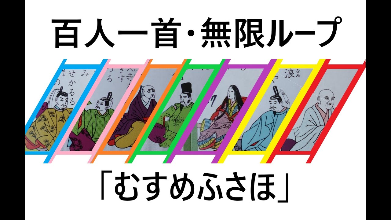 百人一首＆競技かるた読み上げ無限ループ #1 「むすめふさほせ