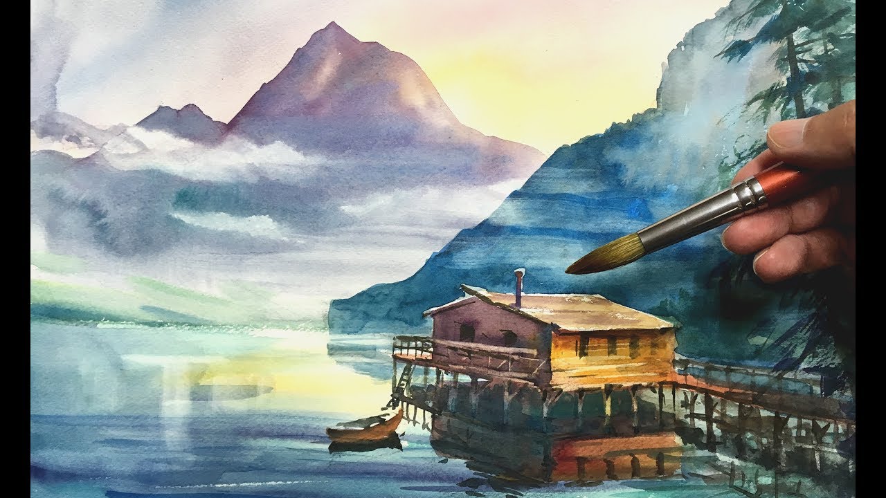 Basics of watercolor painting ~ Tips for drawing mountains and