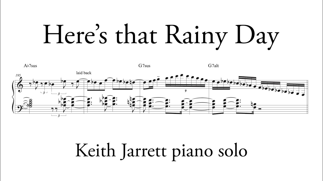 Here's that Rainy Day (Keith Jarrett transcription) - YouTube