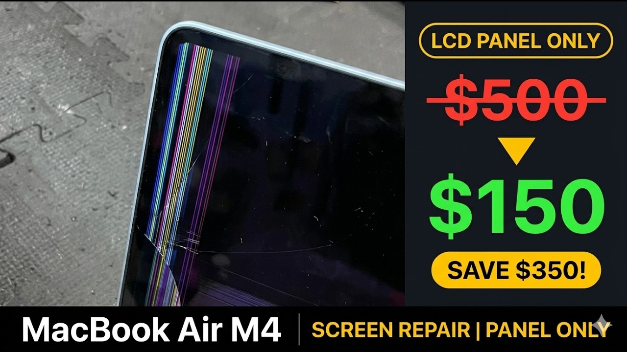 MacBook Air M4 13-inch Screen Replacement – LCD Panel Only (Not