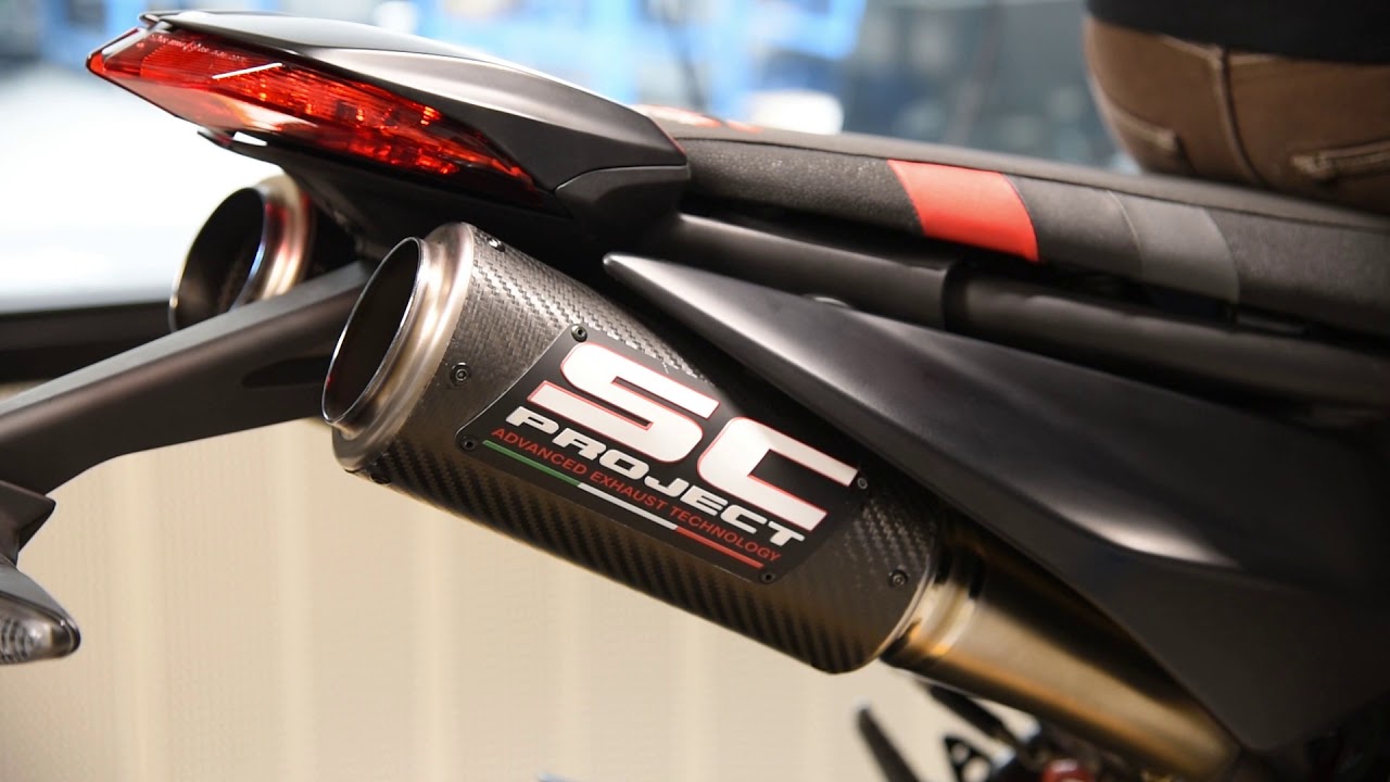 SC-Project CR-T M2 Mufflers for Ducati Hypermotard 950 - YouTube