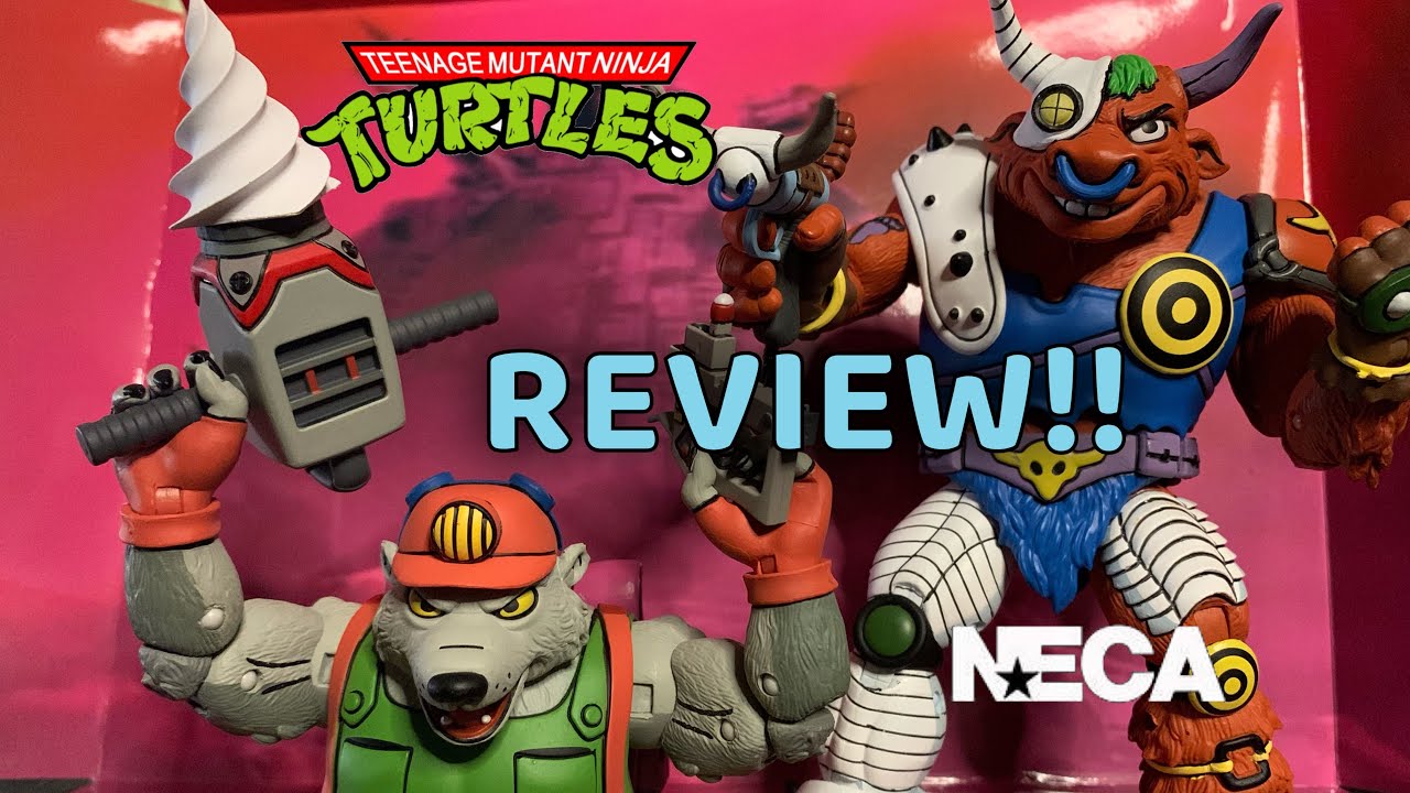 NECA TMNT - GROUNDCHUCK and DIRTBAG REVIEW!!! Ninja Turtles Action