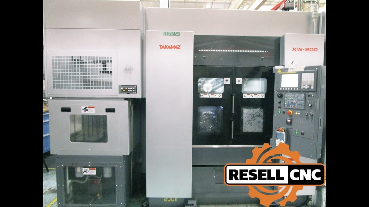 2016 Takamaz XW-200 Twin Spindle CNC Lathe - YouTube