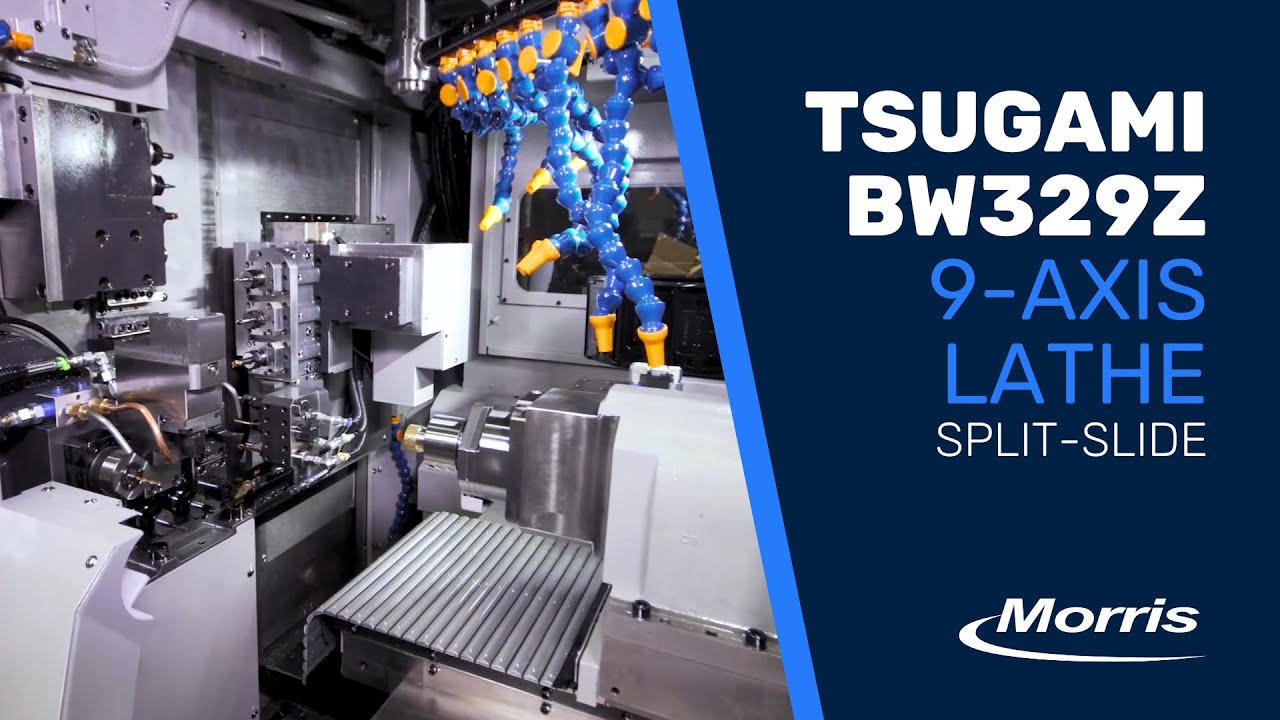 Tsugami's BW329Z - 9-Axis Swiss-Type Lathe - Morris - YouTube