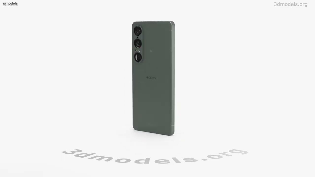 Sony Xperia 1 VII Moss Green 3D model by 3DModels.org - YouTube