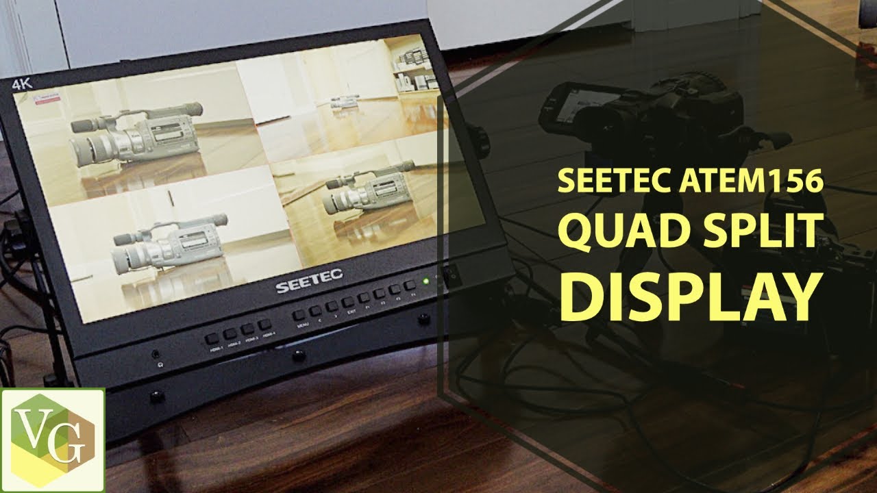 Seetec ATEM 156 Monitor | HDMI Quad Split Display | Multicam