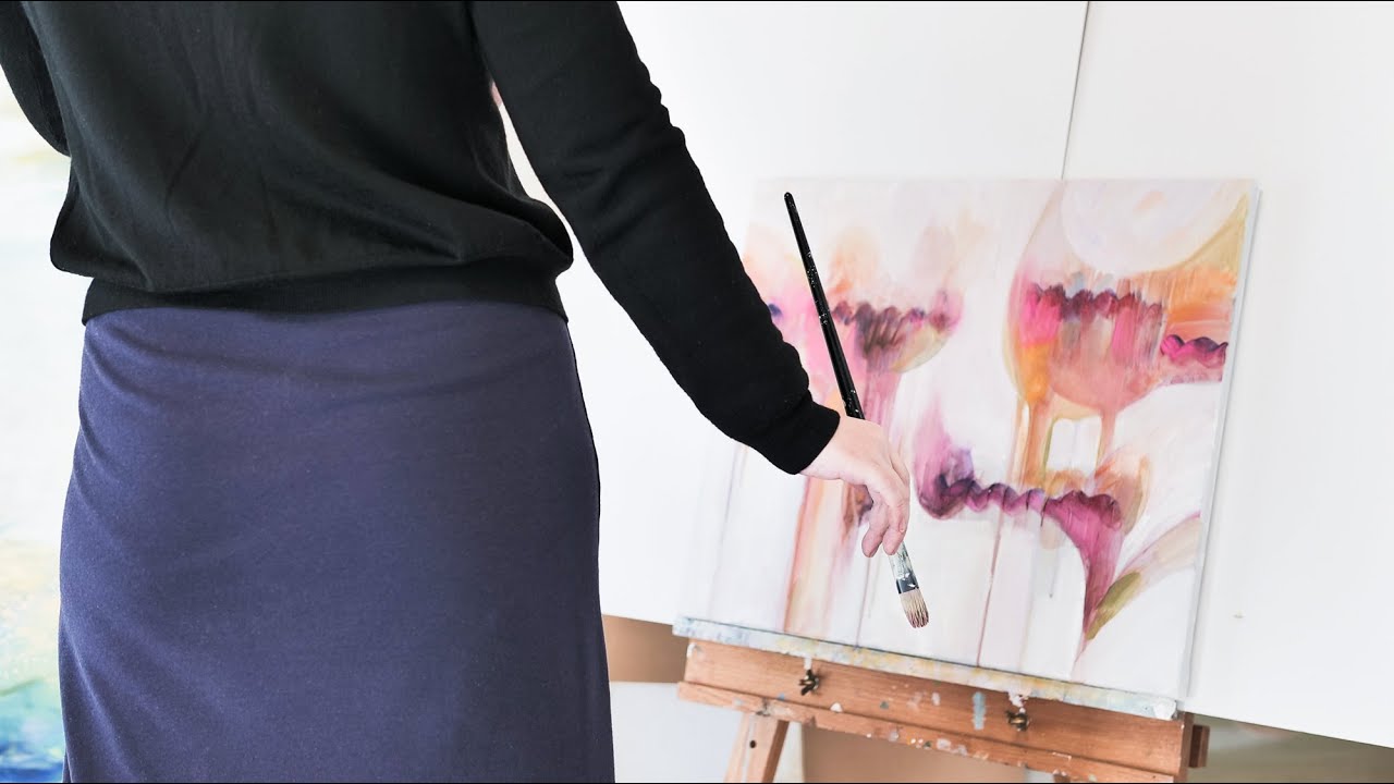 抽象画】F10号油彩🎨#art - YouTube