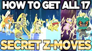 How To Get ALL 17 SECRET Z-Cystals in Pokemon Ultra Sun and Ultra