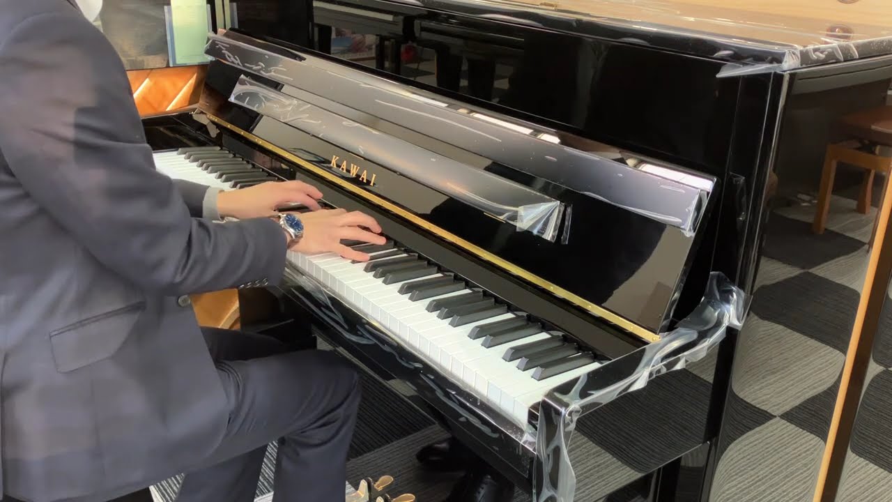 カワイ アップライトピアノ K-200 - YouTube
