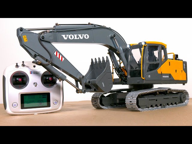 RC HYDRAULIC EXCAVATOR VOLVO EC160E UNBOXING, FIRST TEST!! SCALE 1