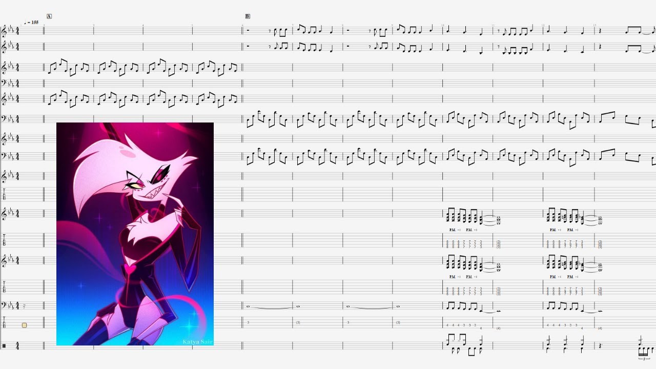 バンドスコア（楽譜）】Poison Full Song | Hazbin Hotel /ROCK COVER