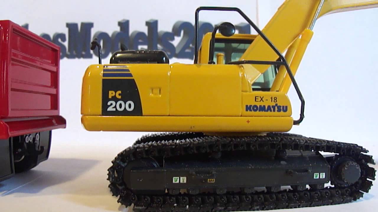 Komatsu PC200-8 Excavator Review - NZG 1:50 - YouTube