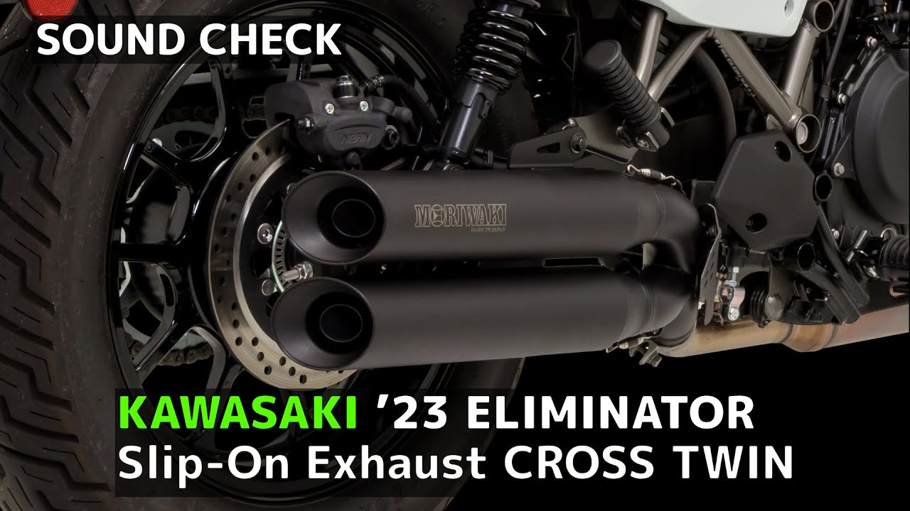 SOUND CHECK】ELIMINATOR 23- Slip-On Exhaust CROSS TWIN BLACK - YouTube