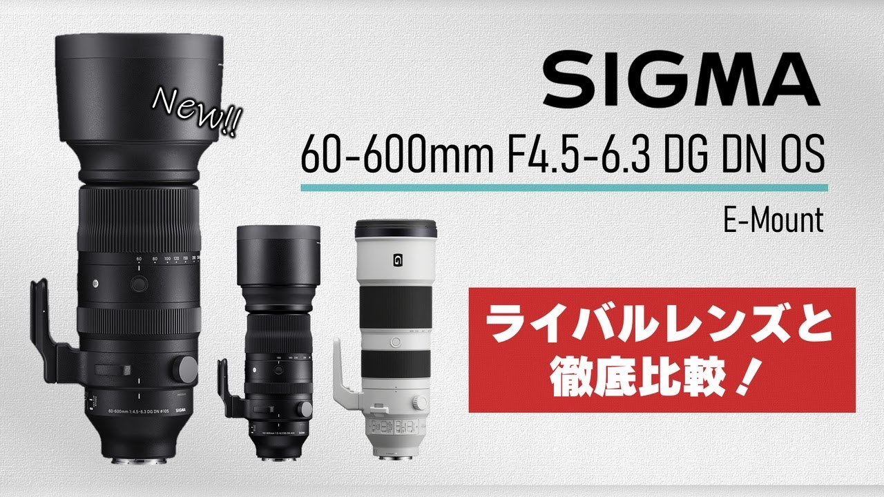 SIGMA 60-600mm F4.5-6.3DG DN OS】ライバルレンズと徹底比較！標準域