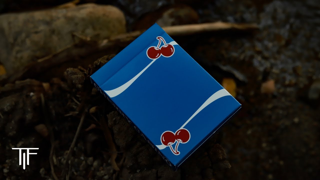 So Much Metallic Ink Tahoe Blue Cherry Casino Playing Cards
