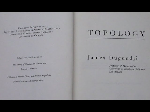 Topology by James Dugundji - YouTube