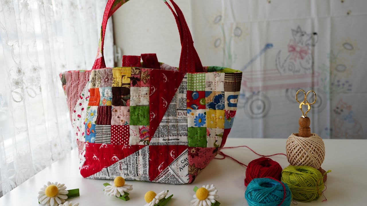 How to make a tote bag with [Bouquet pattern] //size 24cm x 48cm x