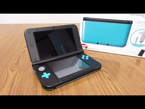 Nintendo 3DS XL Limited Pack Turquoise And black Unboxing - ASMR