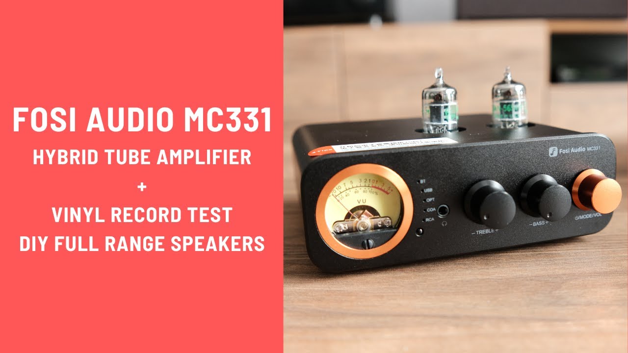 Fosi Audio MC331 Hybrid Tube Amplifier Unboxing + Vinyl Record