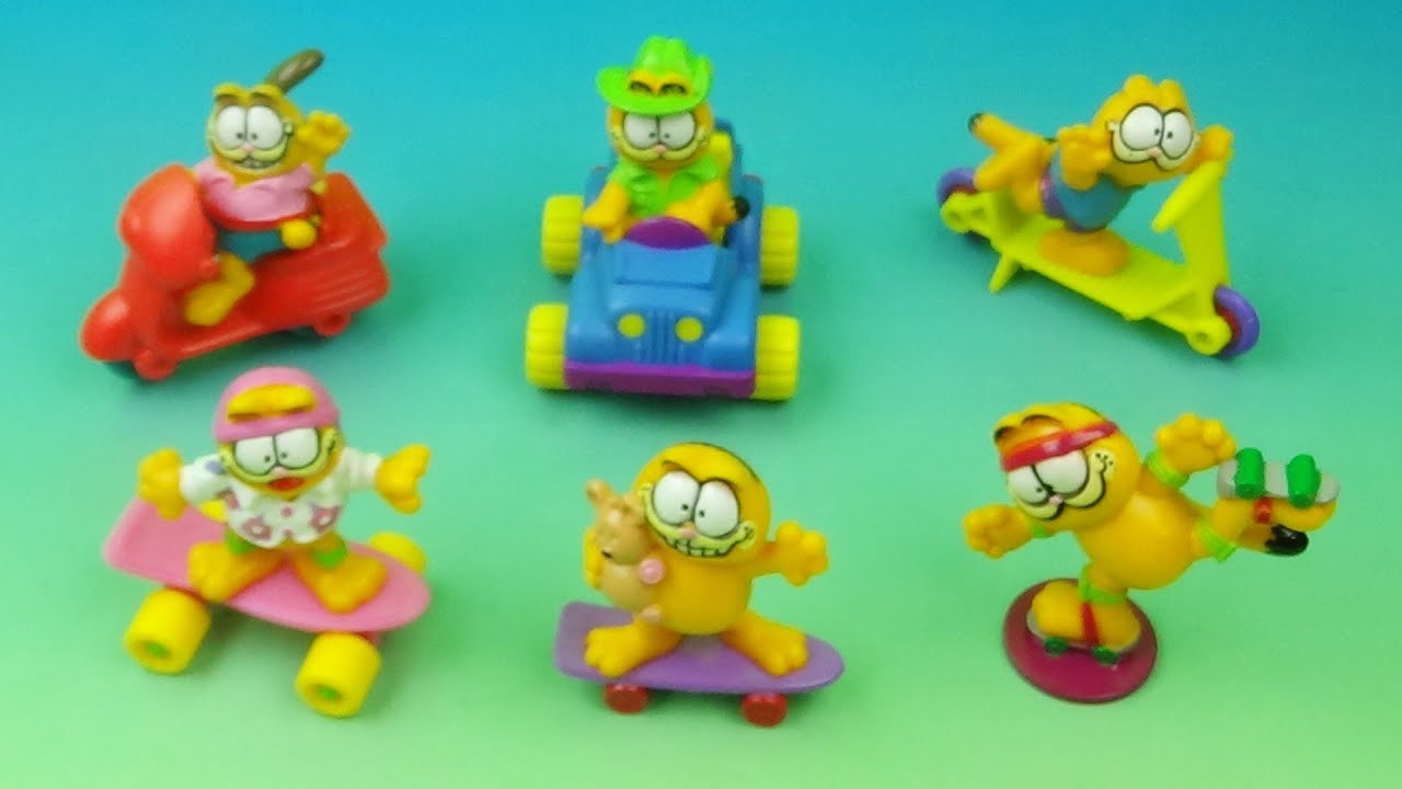 1988 GARFIELD set of 6 McDONALDS HAPPY MEAL COLLECTIBLE MINI