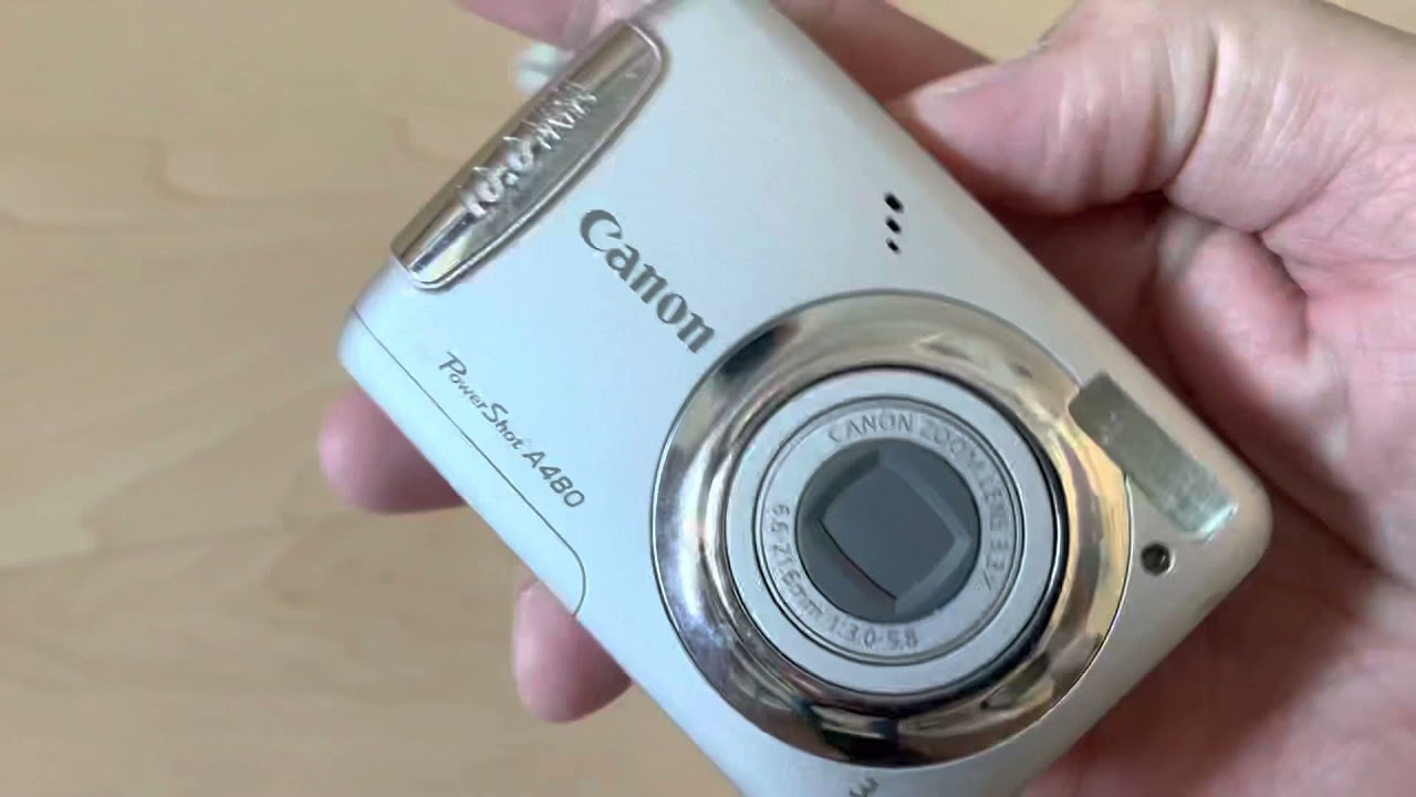Canon PowerShot A480 retro digital photo camera test - YouTube