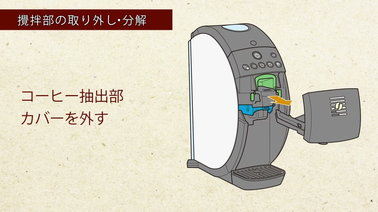 バリスタ 50」（PM9634／PM9639）の撹拌部の取り外し・取り付け方法は