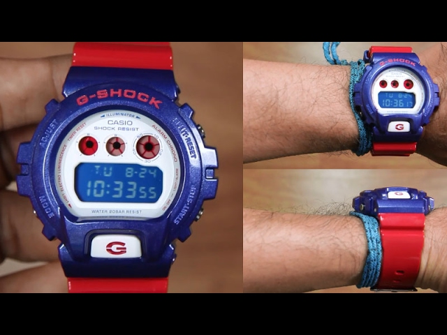 CASIO G-SHOCK DW-6900AC-2 BLUE RED EDITION - UNBOXING - YouTube