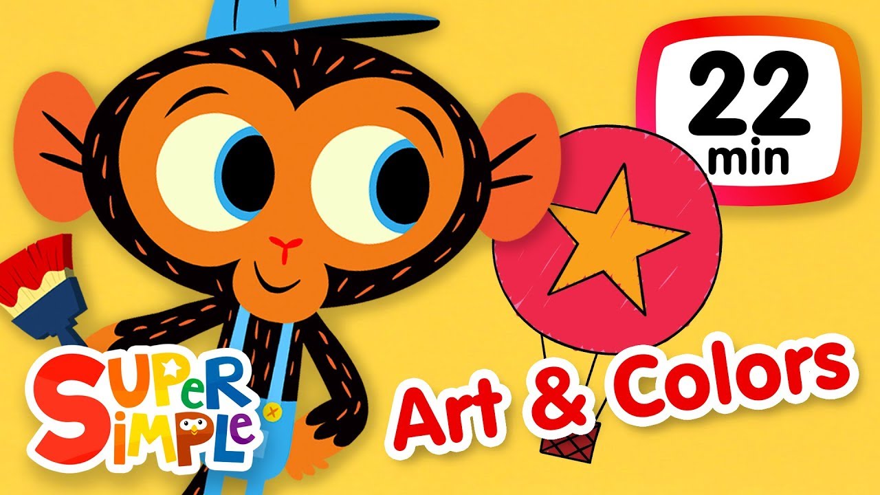 The Super Simple Show - Art & Colors | Kids Songs & Cartoons - YouTube