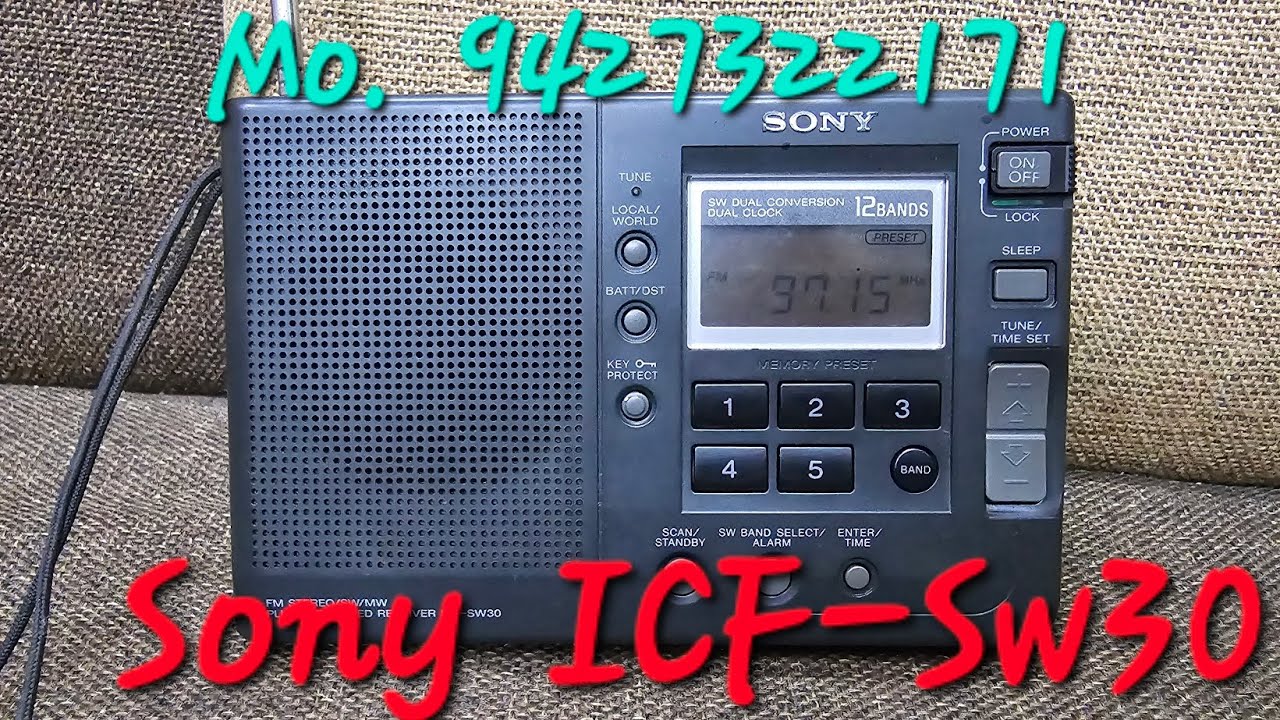 Sony ICF-SW30 FM Stereo/SW/MW Radio in Full complete working.mo