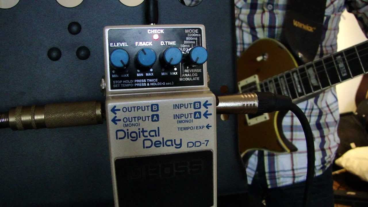 Boss DD-7 Digital Delay Reverse mode - YouTube