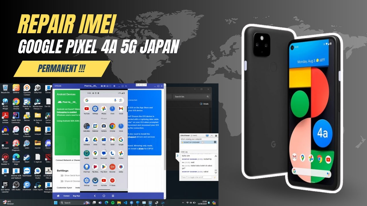 GOOGLE PIXEL 4A 5G JAPAN G025H, REPAIR IMEI 00 ANDROID 14 LAST