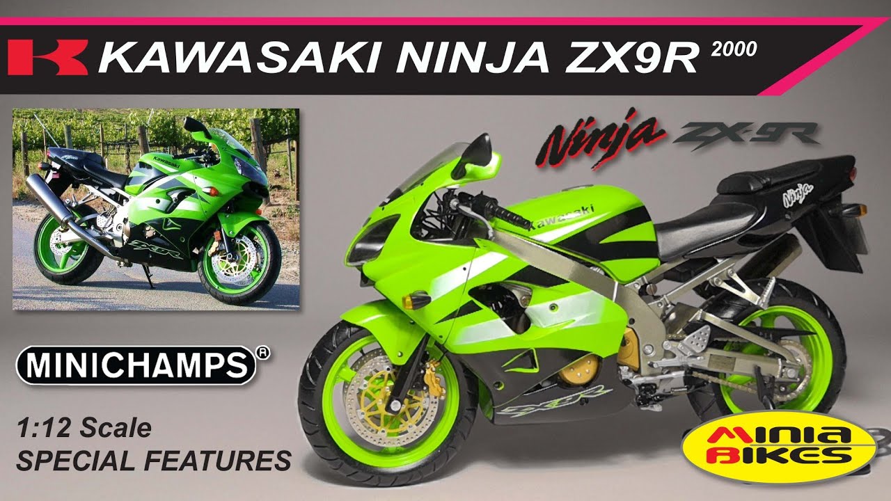EP513 | KAWASAKI NINJA ZX9R (2000) | MINICHAMPS | 1:12 SCALE | DIE
