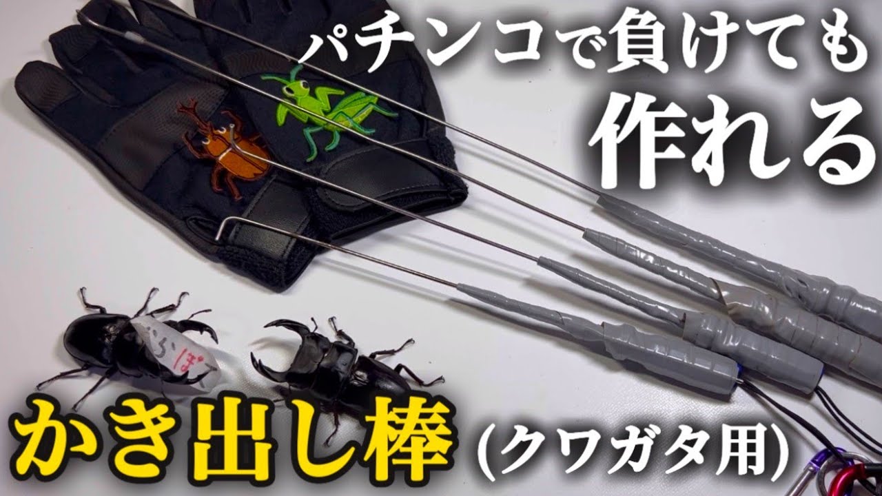 便利】クワガタ採集の必需品かき出し棒はパチンコで負けても作れます