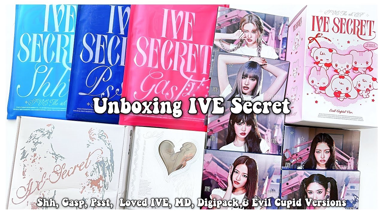 Unboxing IVE Secret ✰ Shh, Gasp, Psst, Loved IVE, MD, Digipack