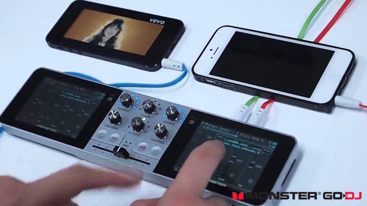 ケース付き】MONSTER GODJ-C ポータブル DJシステム 黒 Monster GODJ-C