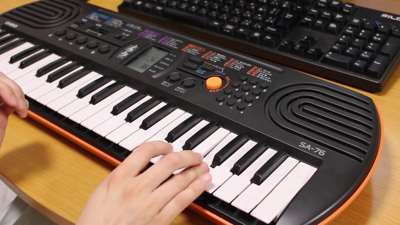 カシオのミニキーボード「SA-76」は音色いろいろ！ - YouTube