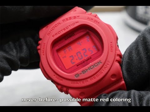 NEW G-SHOCK 35th ANNIVESARY RED OUT DW5735C-4 - YouTube