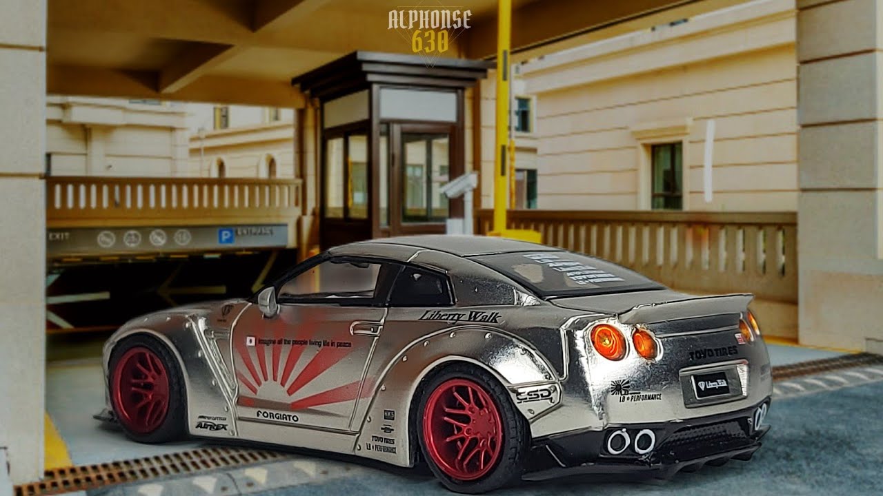 MINI GT LB⭐WORKS Nissan GT-R Satin Silver - YouTube