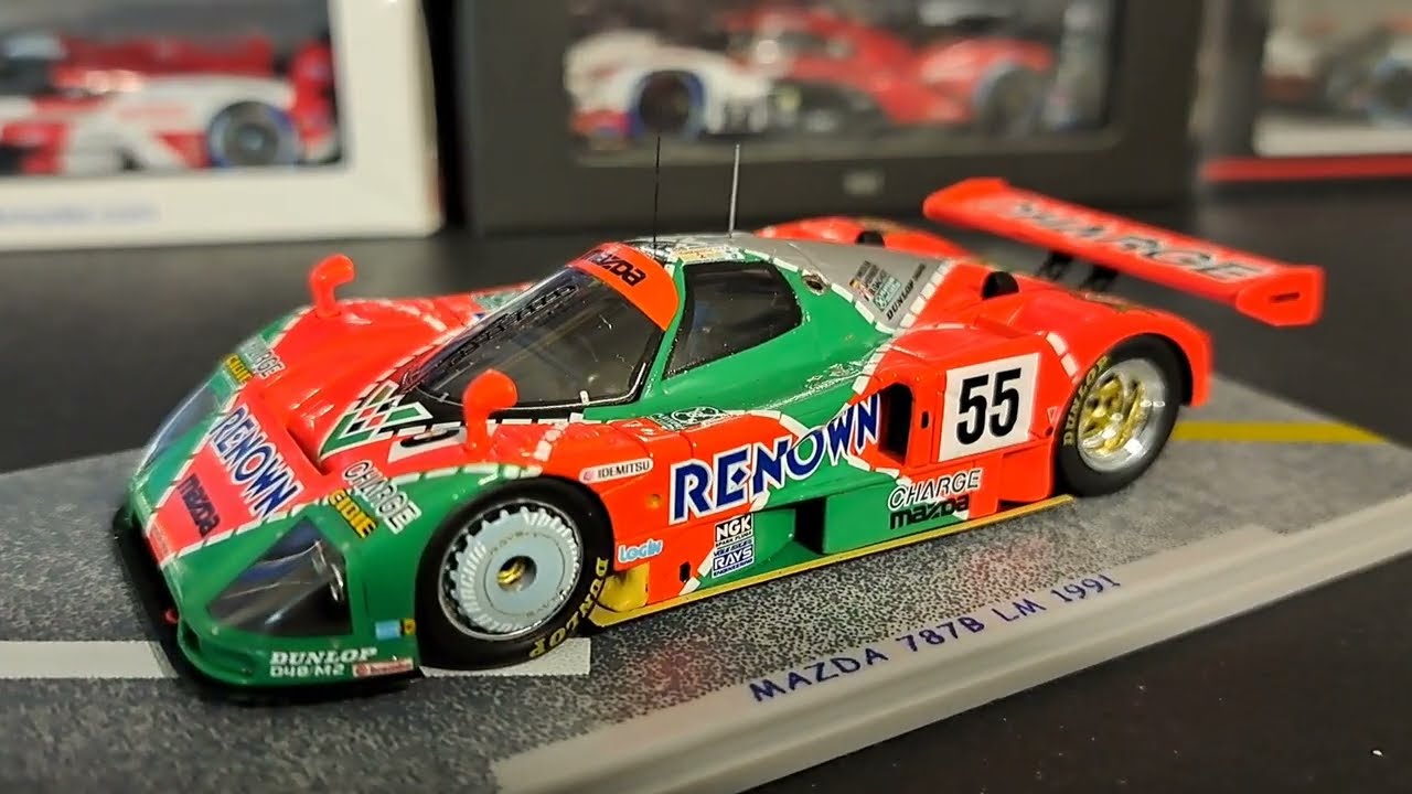 The 1991 Le Mans winning Mazda 787B in 1/43 scale by Spark. - YouTube