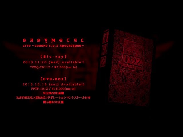 BABYMETAL - LIVE ～LEGEND I、D、Z APOCALYPSE～ Trailer - YouTube