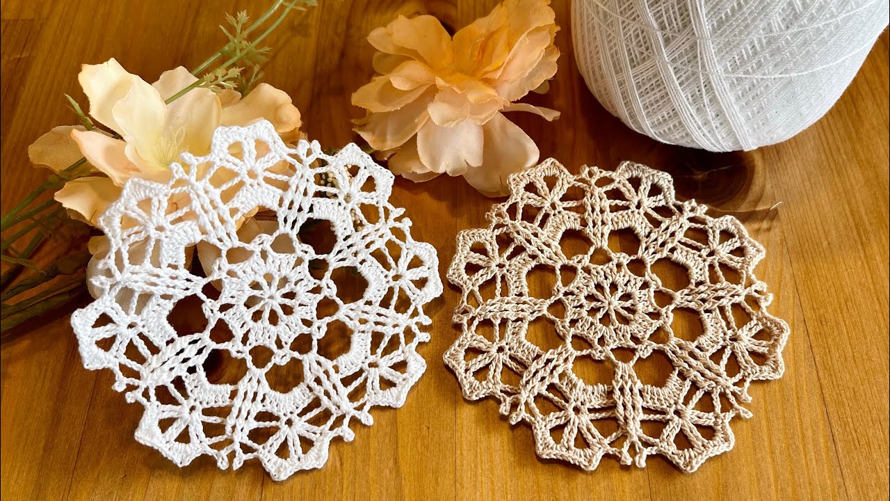 編み図付き】ミニモチーフの編み方｜How to crochet (Pattern) - YouTube